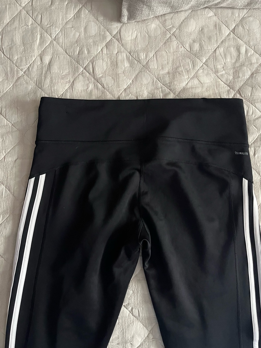 Adidas Black Leggings with White Side Stripes Size XL - Picture 5 of 7